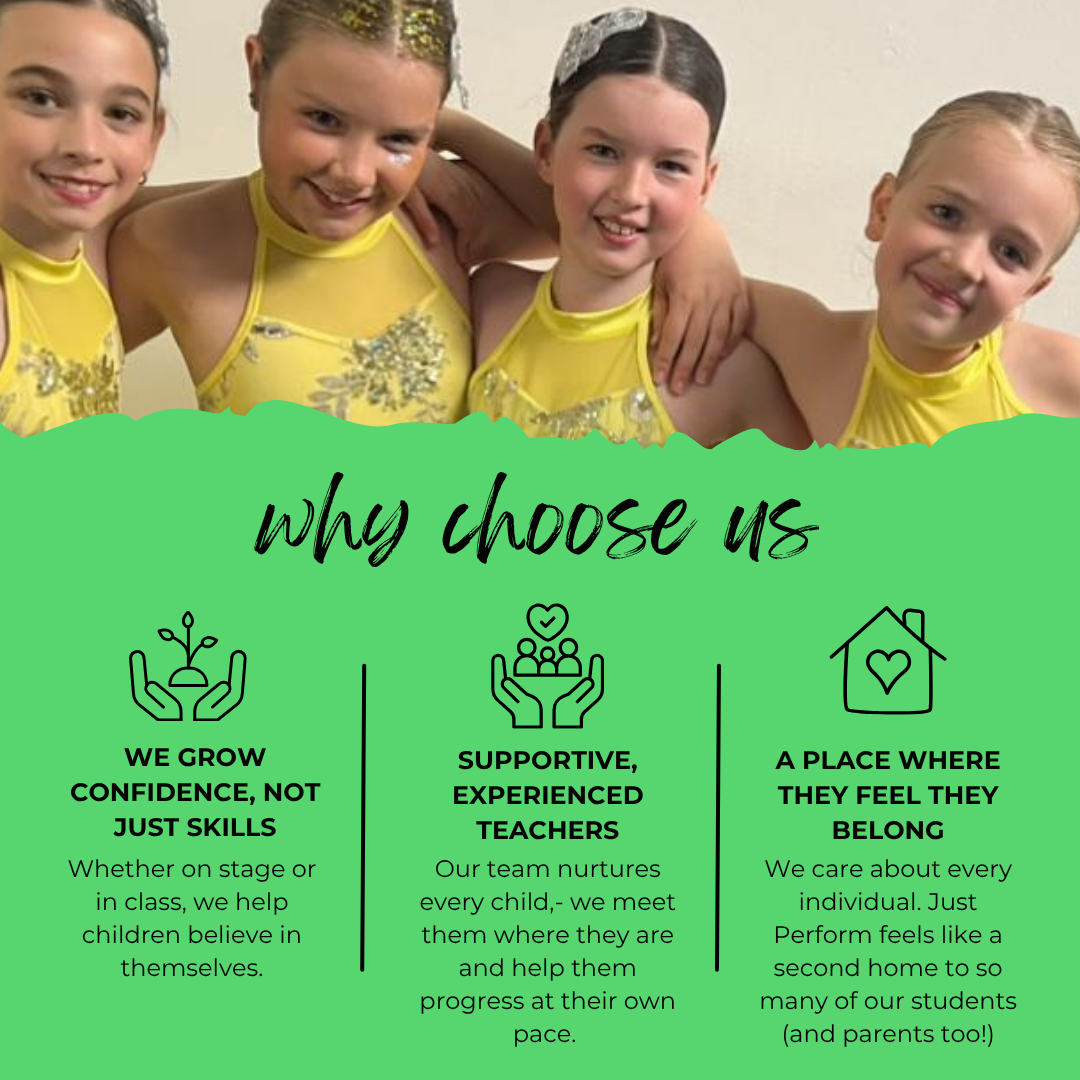 Just Perform Dance and Theatre School camp logo