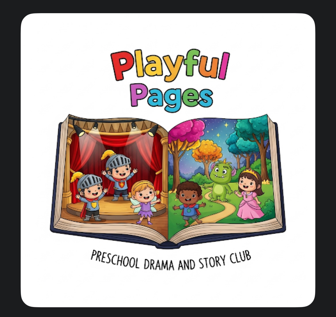 Playful pages club logo